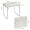 Portable Folding Camping Table – Lightweight 31" White Outdoor Picnic Table, Waterproof MDF & Aluminum Alloy, Compact for Beach, Tailgating, Patio & Indoor Use